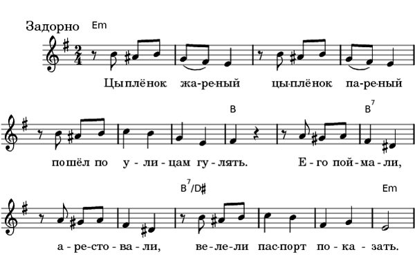 История песни: «Цыпленок жареный»